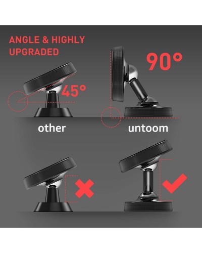 Doppelte Magnethalterung für Mobiltelefon, für Fitnessstudio, mit Doppelmagnet, schwarz Doppelte Magnethalterung für Mobiltelefon, für Fitnessstudio, mit Doppelmagnet, schwarz