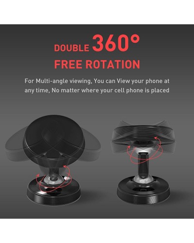 Doppelte Magnethalterung für Mobiltelefon, für Fitnessstudio, mit Doppelmagnet, schwarz Doppelte Magnethalterung für Mobiltelefon, für Fitnessstudio, mit Doppelmagnet, schwarz