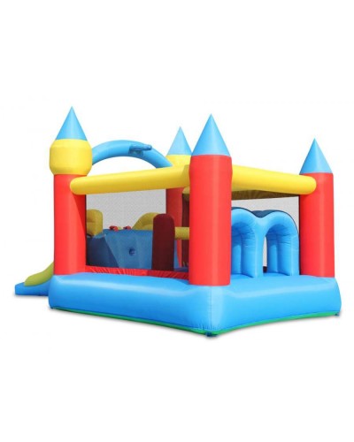 Großes Schloss, aufblasbar, Doppelrutsche, Kinderspiel, Sprungtuch, Happy Hop, 460m, 180kg Großes Schloss, aufblasbar, Doppelrutsche, Kinderspiel, Sprungtuch, Happy Hop, 460m, 180kg