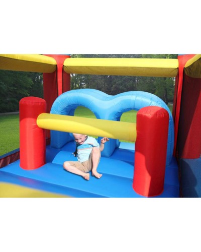 Großes Schloss, aufblasbar, Doppelrutsche, Kinderspiel, Sprungtuch, Happy Hop, 460m, 180kg Großes Schloss, aufblasbar, Doppelrutsche, Kinderspiel, Sprungtuch, Happy Hop, 460m, 180kg