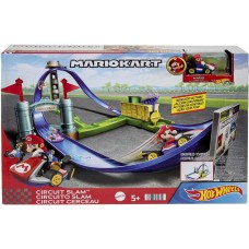 HOT WHEELS Mariokart Rundkurs Slam Spielzeugautobahn