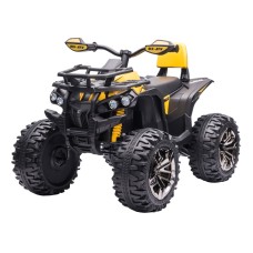 Elektrisches Kinde -Quad, 12V, mit funktionierendem Licht und Pedal, wiederaufladbare Batterie, Alter 3-5 Jahre, Farbe gelb