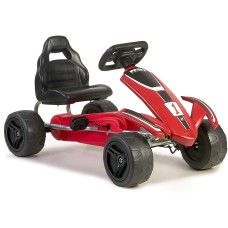 Go-Kart mit Pedalen für Kinder, Feber, rot und schwarz