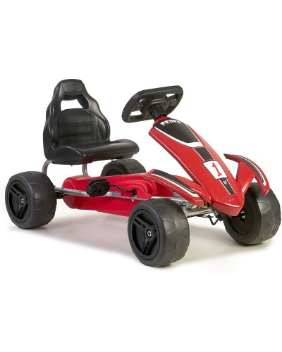 Go-Kart mit Pedalen für Kinder, Feber, rot und schwarz