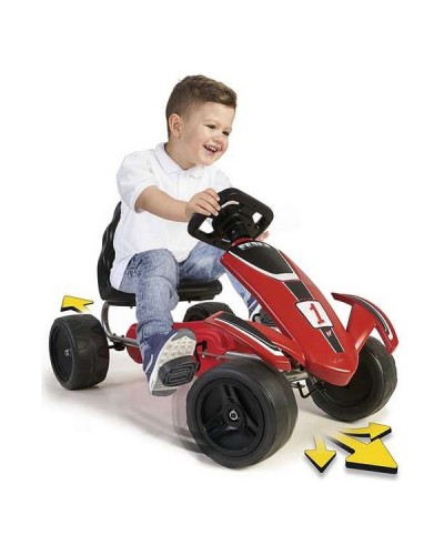 Go-Kart mit Pedalen für Kinder, Feber, rot und schwarz