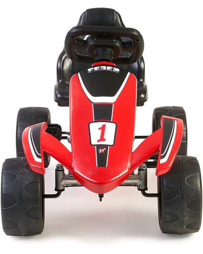 Go-Kart mit Pedalen für Kinder, Feber, rot und schwarz