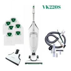 Staubsauger Elektrisch Leicht Vorwerk Folletto Staubsauger VK 220 S, mit Teppichdämpfer, Schlauch und Zubehör, gebraucht renoviert, wie neu, 6 Monate Garantie, Farbe weiß