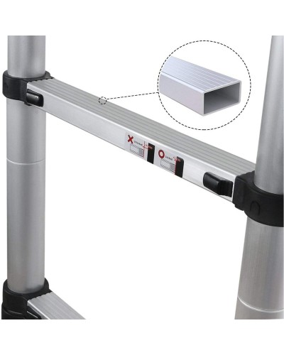 Aluminium-Teleskopleiter 4,4 m EN131 150 kg Tragkraft
