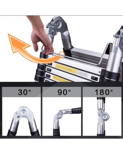 Aluminium-Teleskopleiter 5 m EN131 150 kg Tragkraft