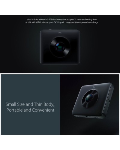 Xiaomi Mijia 360 degrés Panorama Spheres Kit caméra 23.88MP Capteur 3.5K Enregistrement vidéo avec 6 axes Anti-Shake étanches.
