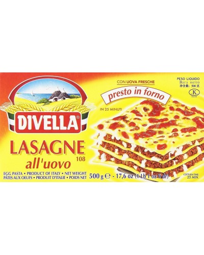 Divella Pasta per Lasagne all'Uovo - 500 gr