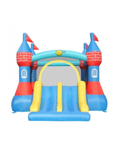 Grand château gonflable, double toboggan, jeu pour enfants, tapis sauteur, Happy Hop
