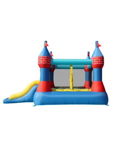 Grand château gonflable, double toboggan, jeu pour enfants, tapis sauteur, Happy Hop