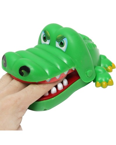 Coccodrillo dentista, non toccate il dente che fa male altrimenti morde, giocattolo, dimensione 15 cm