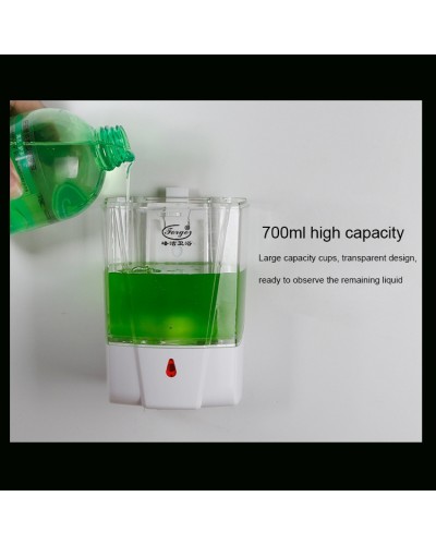 Seifenspender Automatisch, 700 ml Fassungsvermögen, ohne zu berühren, für Desinfektionsgel, Flüssigseife