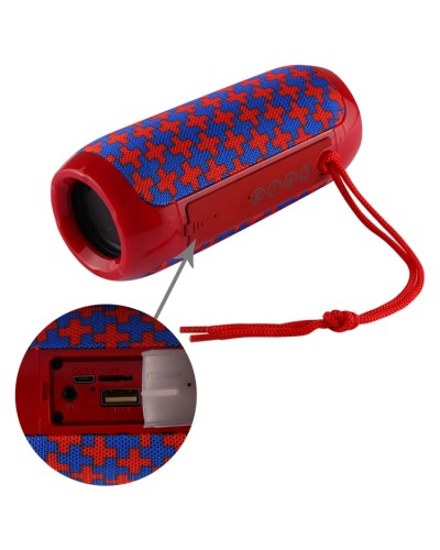 Altoparlante Stereo Portatile, portable speaker 5 x 2 Watt, Bluetooth, impermeabile, Rosso