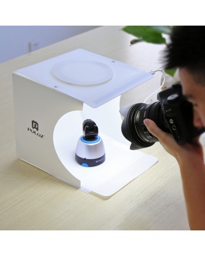 Mini studio photo portable avec lumières led et trou sur 24 x 23 x 23cm 550 ML