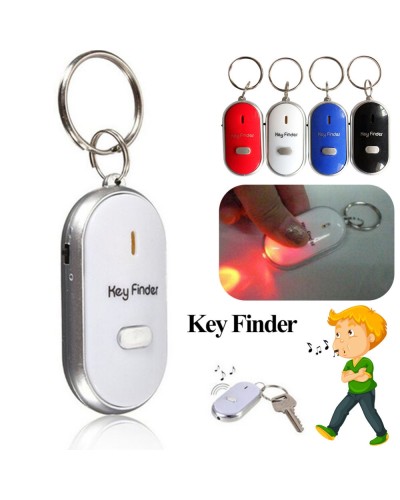 Finden Schlüssel, Schlüsselanhänger mit Pfeife und LED-Licht, Farbe blau