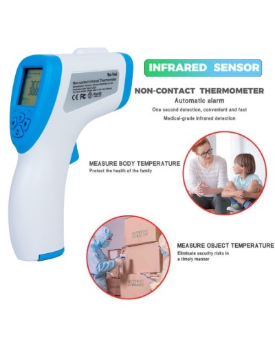 Thermomètre infrarouge sans contact pour le corps avant, distance 5 - 15 cm
