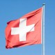 Schweizer Flagge 90 x 90 cm, quadratische Form, mit Ringen
