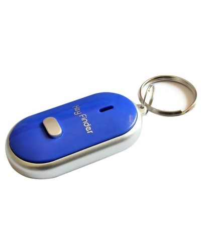 Finden Schlüssel, Schlüsselanhänger mit Pfeife und LED-Licht, Farbe blau