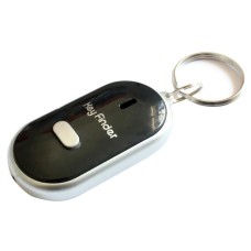 Finden Schlüssel, Schlüsselanhänger mit Pfeife und LED-Licht, Farbe schwarz