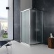 Cabine de douche d'angle, carrée, modèle en jade, 90x90 cm, verre cristal mat