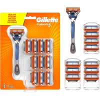 Rasoir pour hommes Gillette Fusion 5 + 11 lames de rechange, rasage confortable