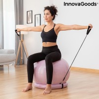 Ballon d'exercice, Gymball avec bandes élastiques pour le yoga et le fitness