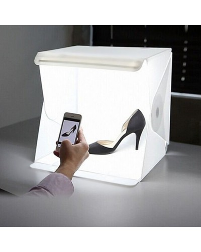 Mini Portable Photo Studio mit LED-Leuchten, Größe 23 x 23 x 24cm
