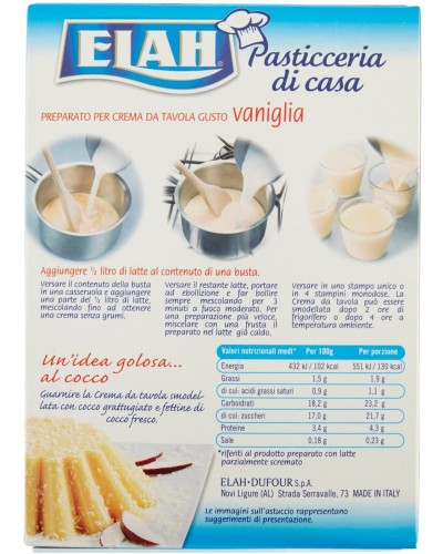 Pudding à la vanille Elah, paquet de 4 portions 70 g