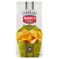 Amica chips eldorada all'olio d'oliva  patate fritte confezione 130gr