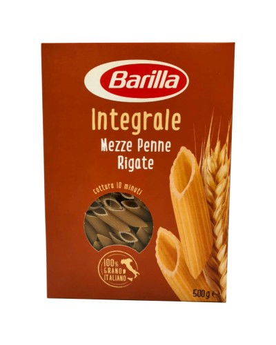 Barilla Pasta Ganze Mahlzeit halb gestreifte Federn von Hartweizen Semolla, 500 g