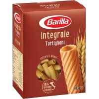 Pâtes tortiglioni complètes Barilla, à base de semoule entière de blé dur, 500 g.