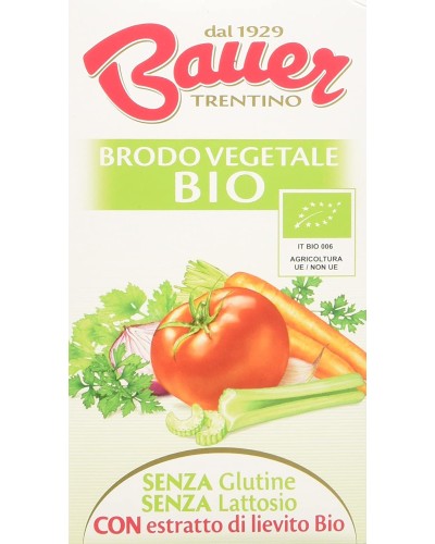Bauer, Cube de bouillon de légumes bio, boîtes de 6 cubes, 60g.