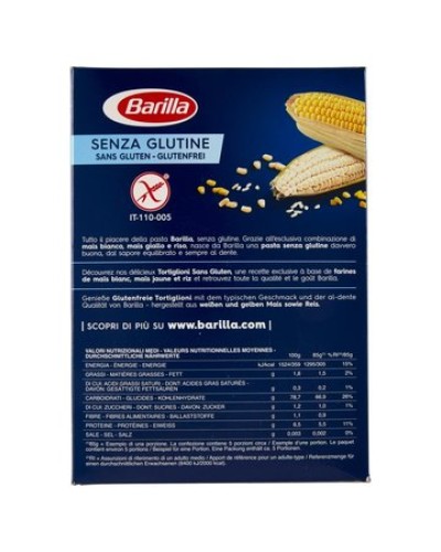 Pasta Barilla Tortiglioni Senza Glutine, 400 gr