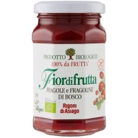 Rigoni di Asiago, confiture de fraises et confiture de fraises des bois, sans sucre, bio, 330g
